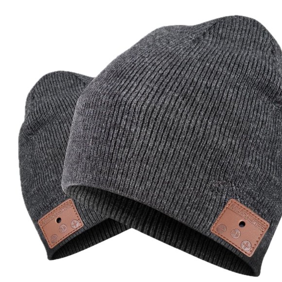 Sharper Image Accessories - Bluetooth Wireless Wool Lined Knit Smart Music Beanie w Microphone & HD Speakers